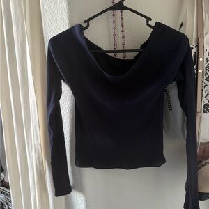 Brandy Melville Navy Long Sleeve Top